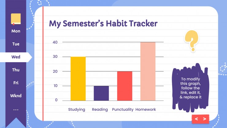 High school Agenda - Book Planner presentation template