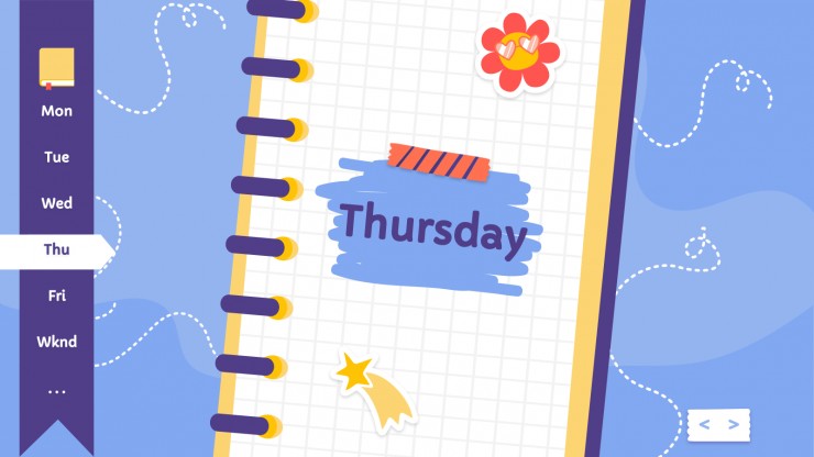High school Agenda - Book Planner presentation template