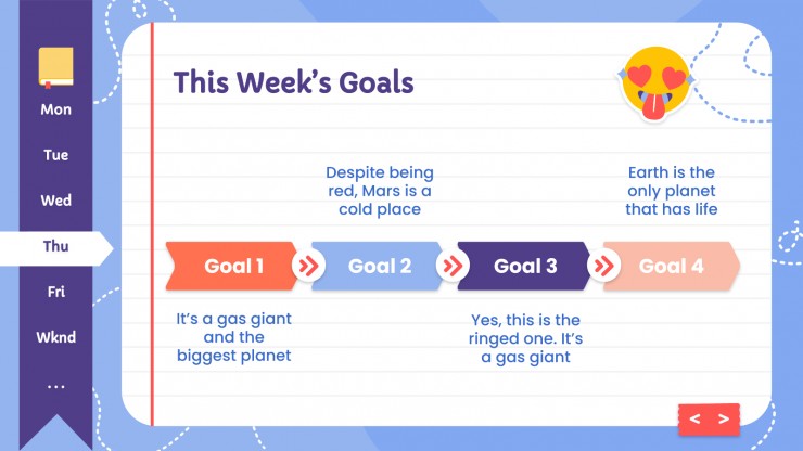 High school Agenda - Book Planner presentation template