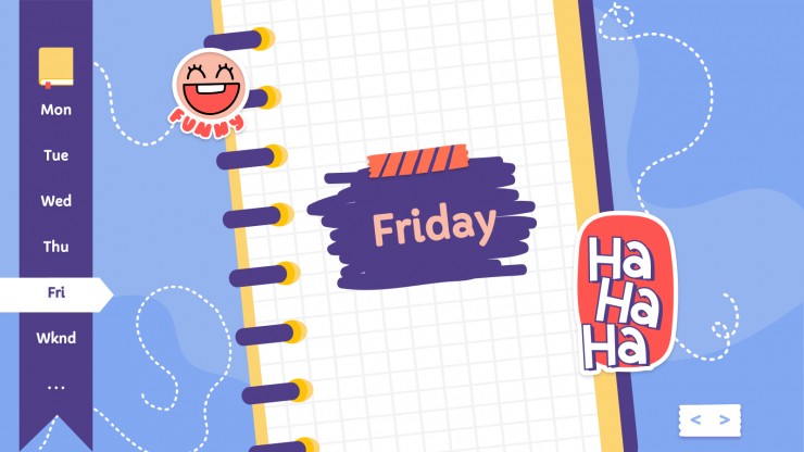 High school Agenda - Book Planner presentation template