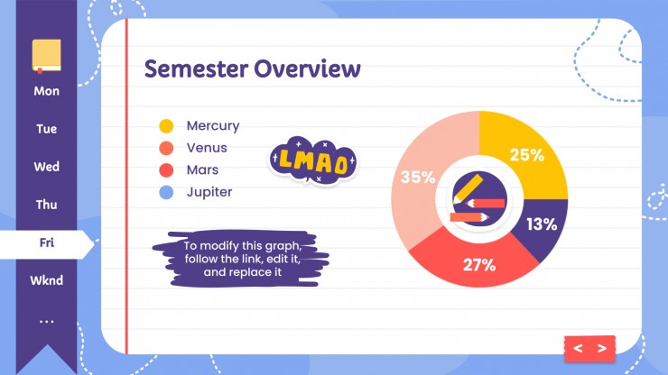 High school Agenda - Book Planner presentation template