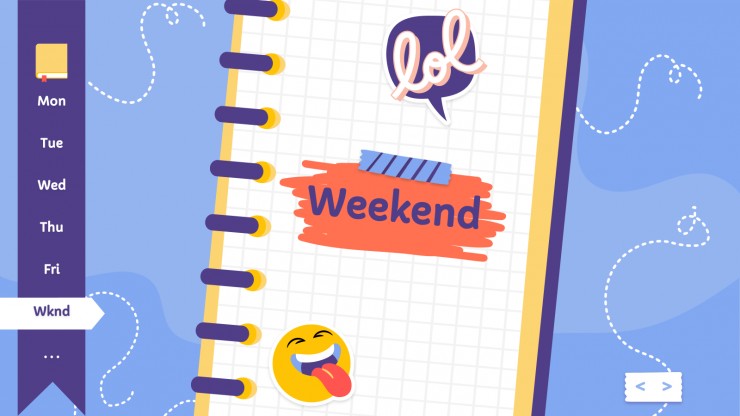 High school Agenda - Book Planner presentation template