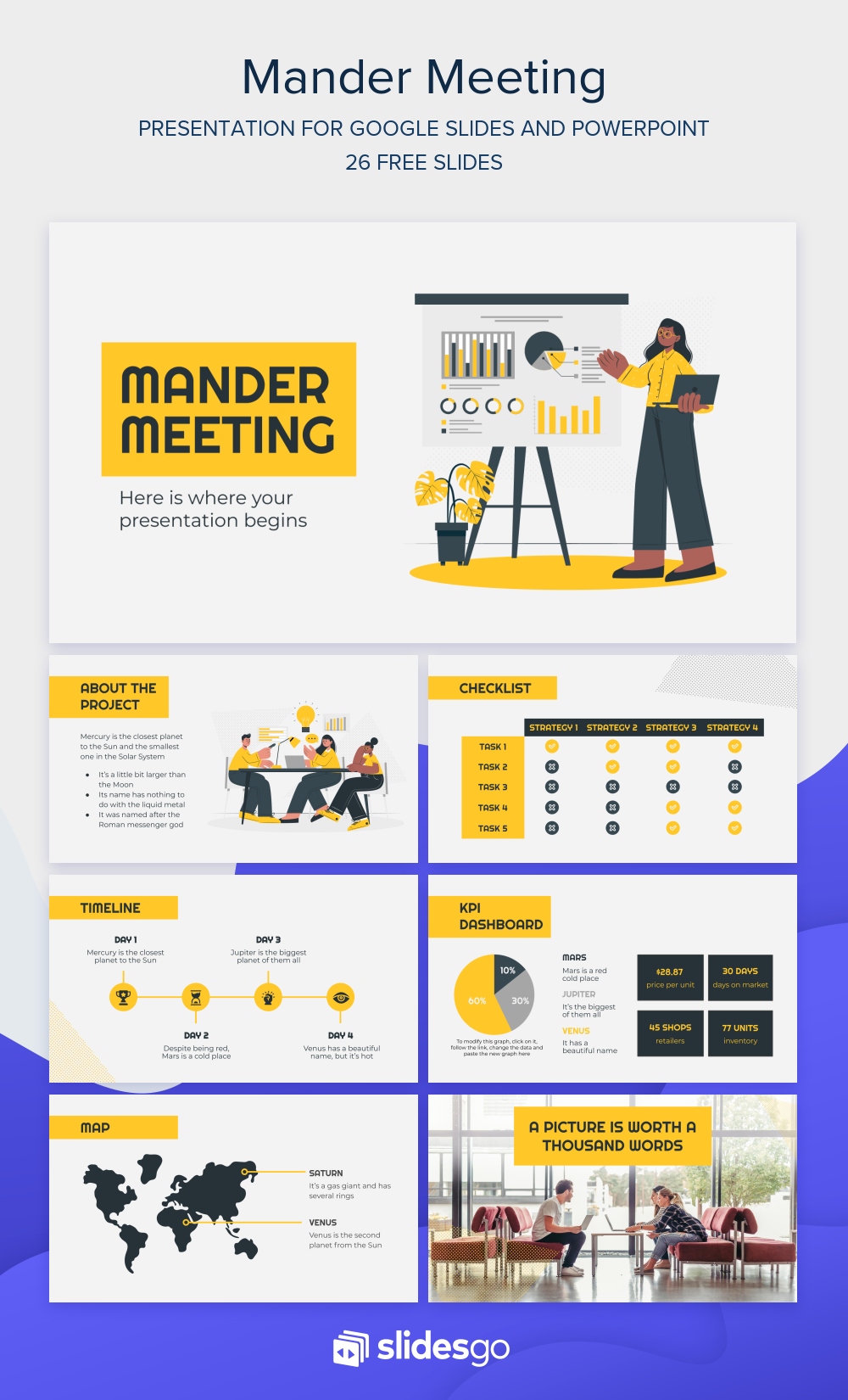 Mander Meeting Google Slides theme & PowerPoint template