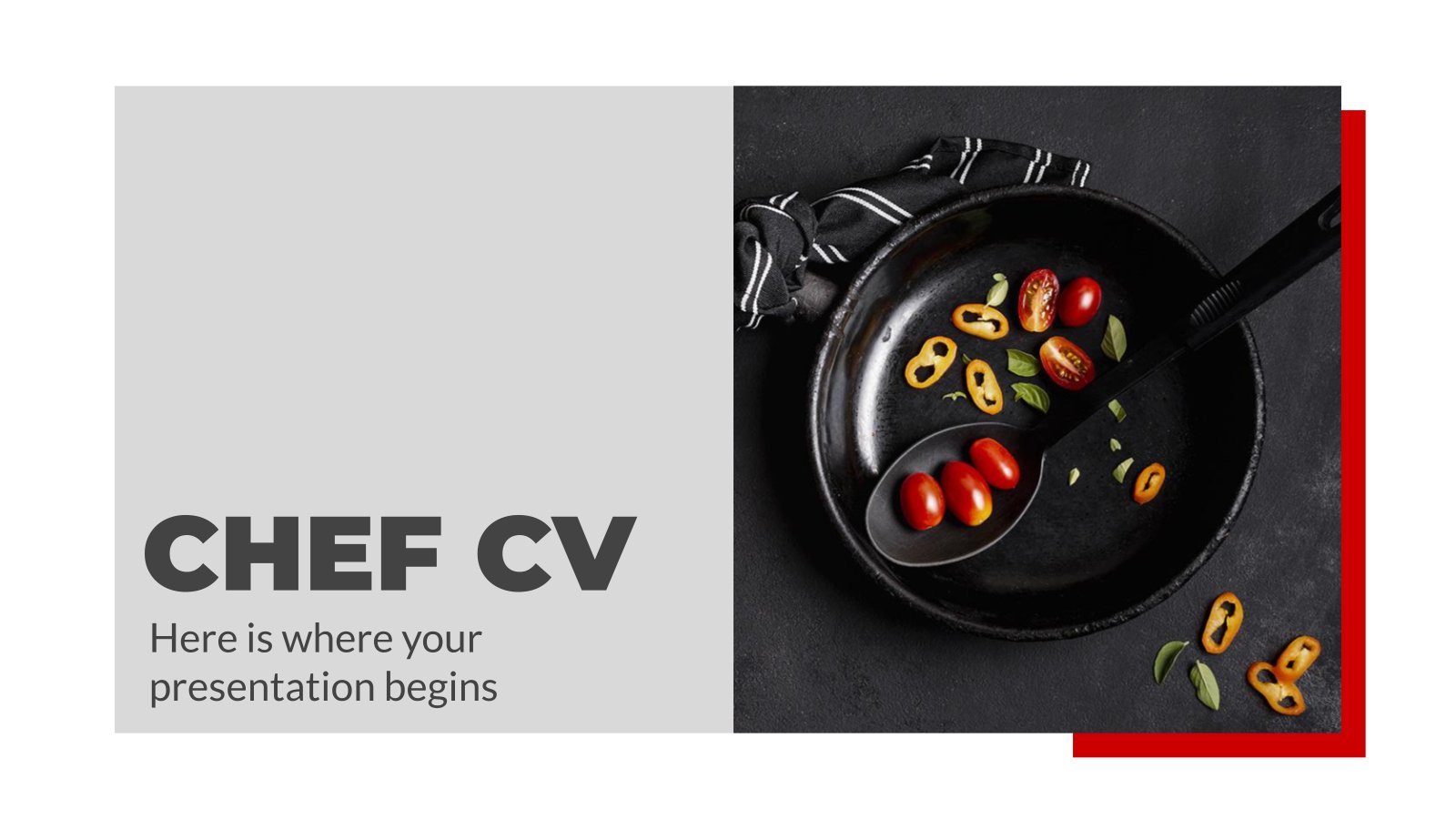 Chef CV presentation template 