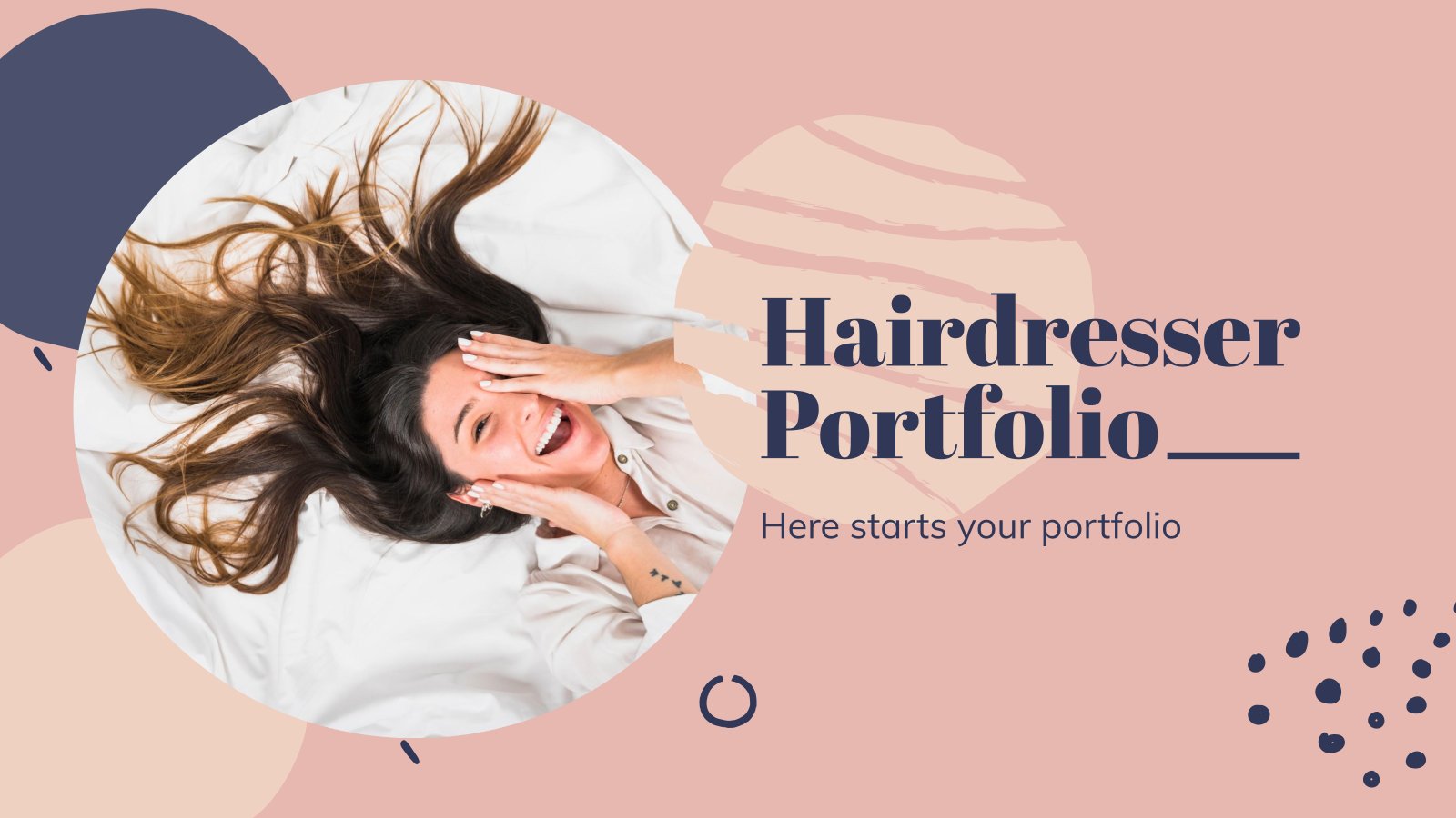 Friseur Portfolio Präsentationsvorlage