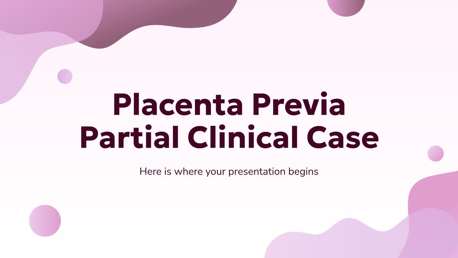 Cas clinique de la placenta praevia partielle Modèles de présentation