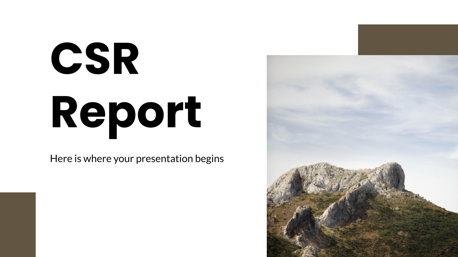 CSR Report presentation template 