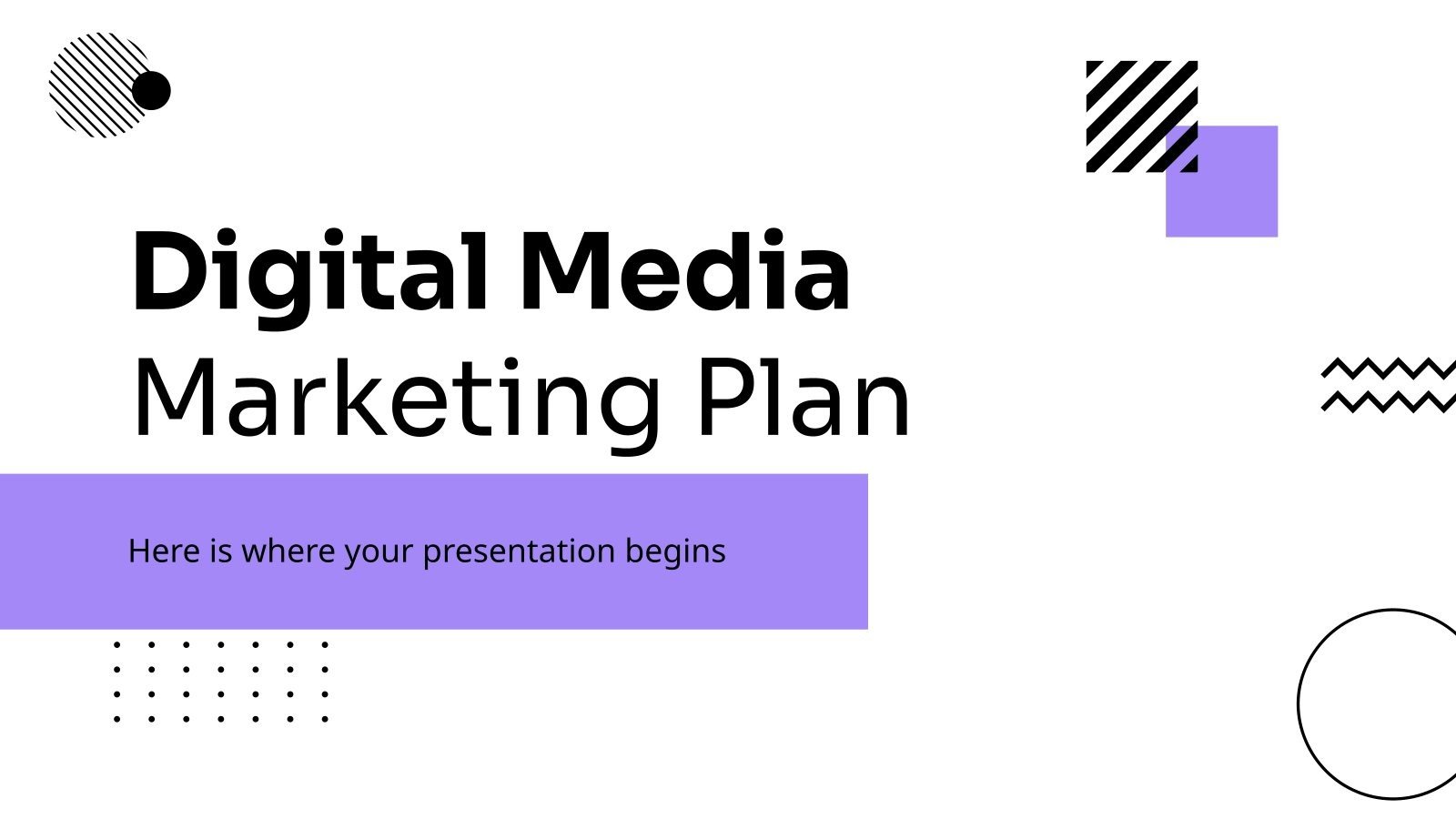 Plan marketing pour les médias numériques Modèles de présentation