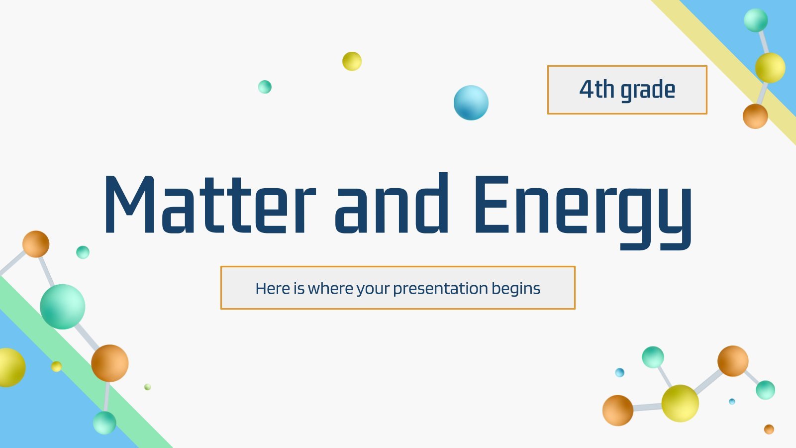 Materie und Energie - 4. Klasse Präsentationsvorlage