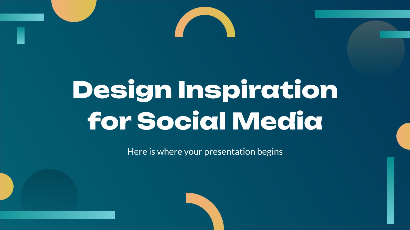 Design Inspiration for Social Media presentation template 