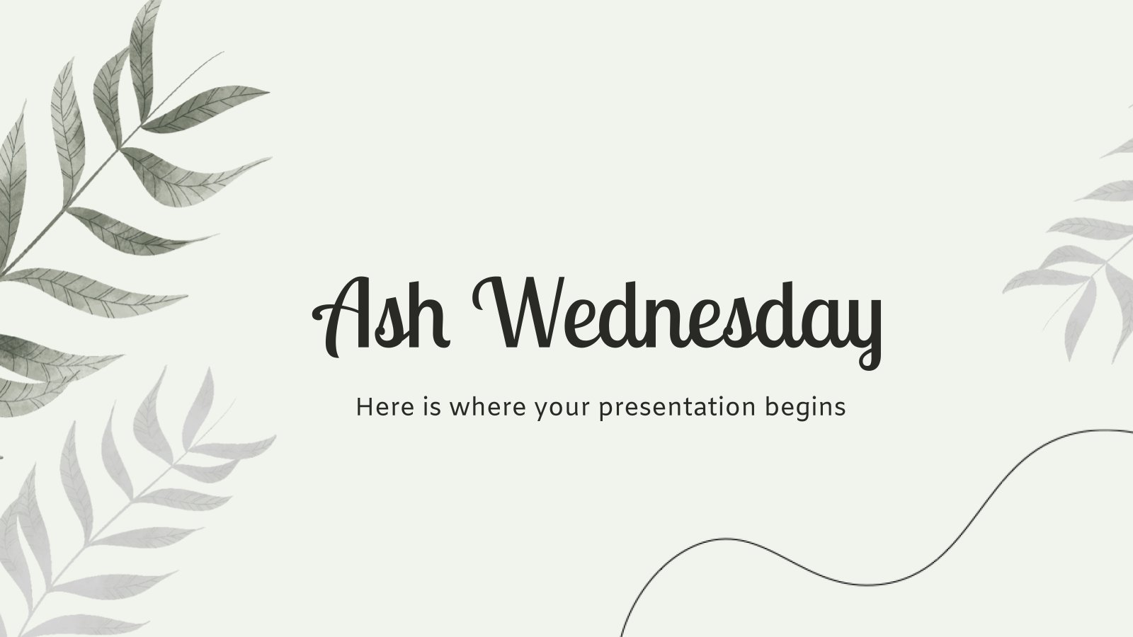 Ash Wednesday presentation template 