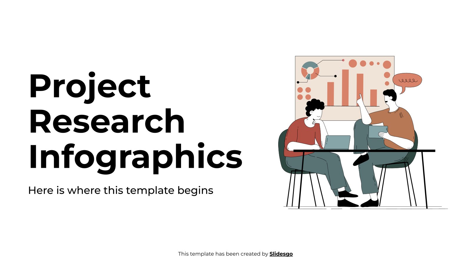 Modelo de apresentação Infográficos de pesquisa de projeto