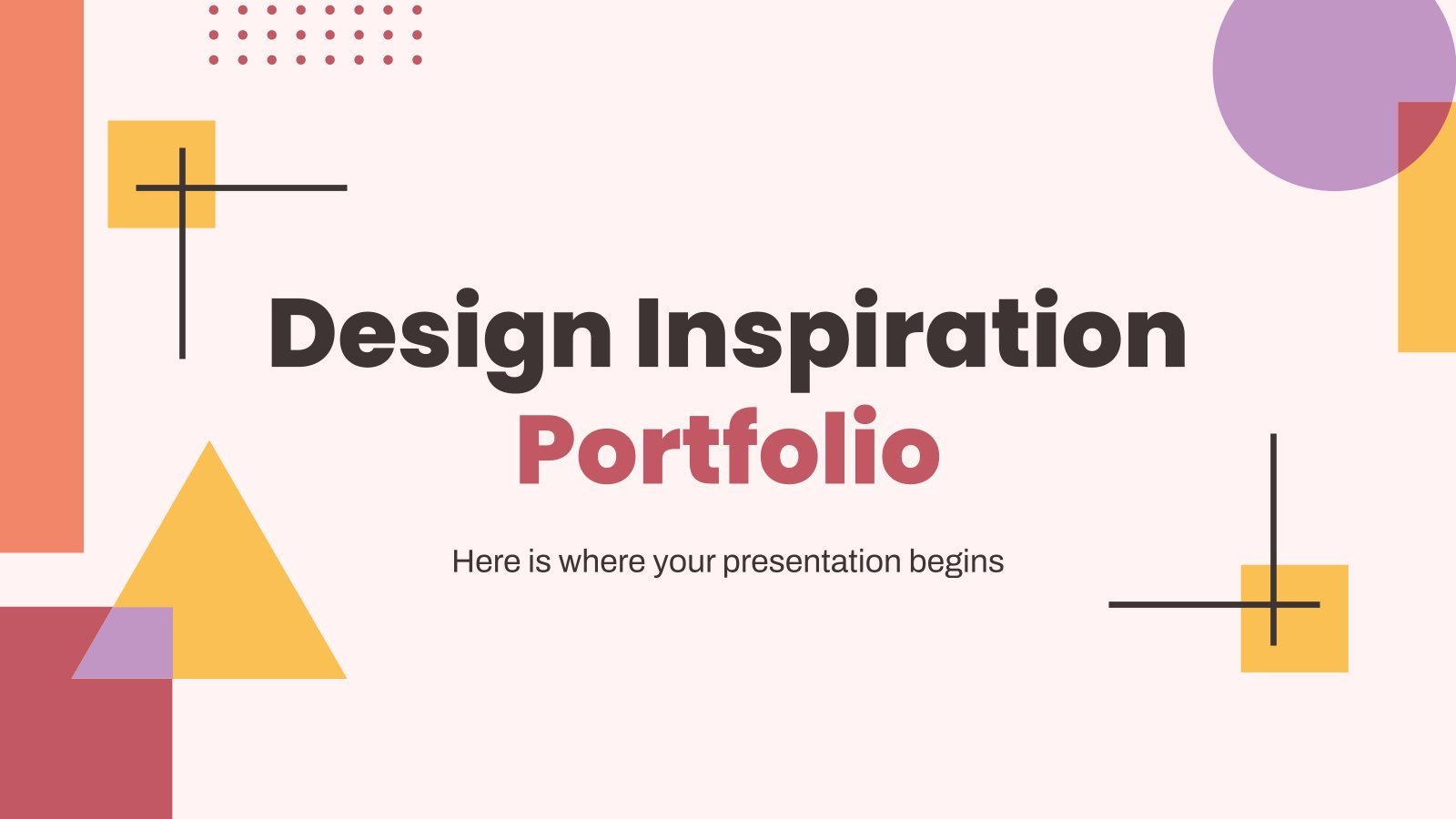 Portfolio d'inspiration de design Modèles de présentation