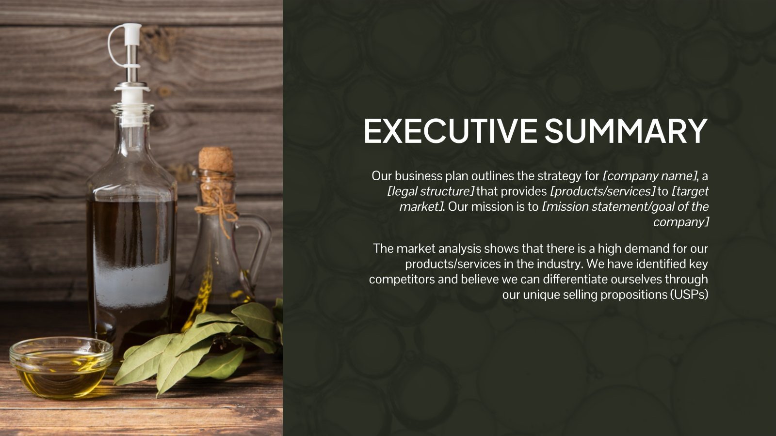 Olive Oil Business Plan Presentation