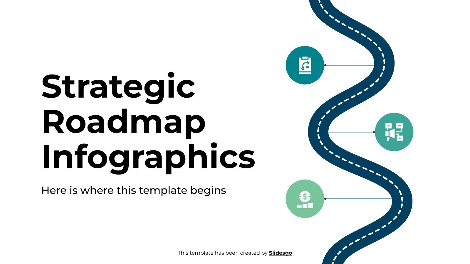 Modelo de apresentação Infográficos de roteiro estratégico