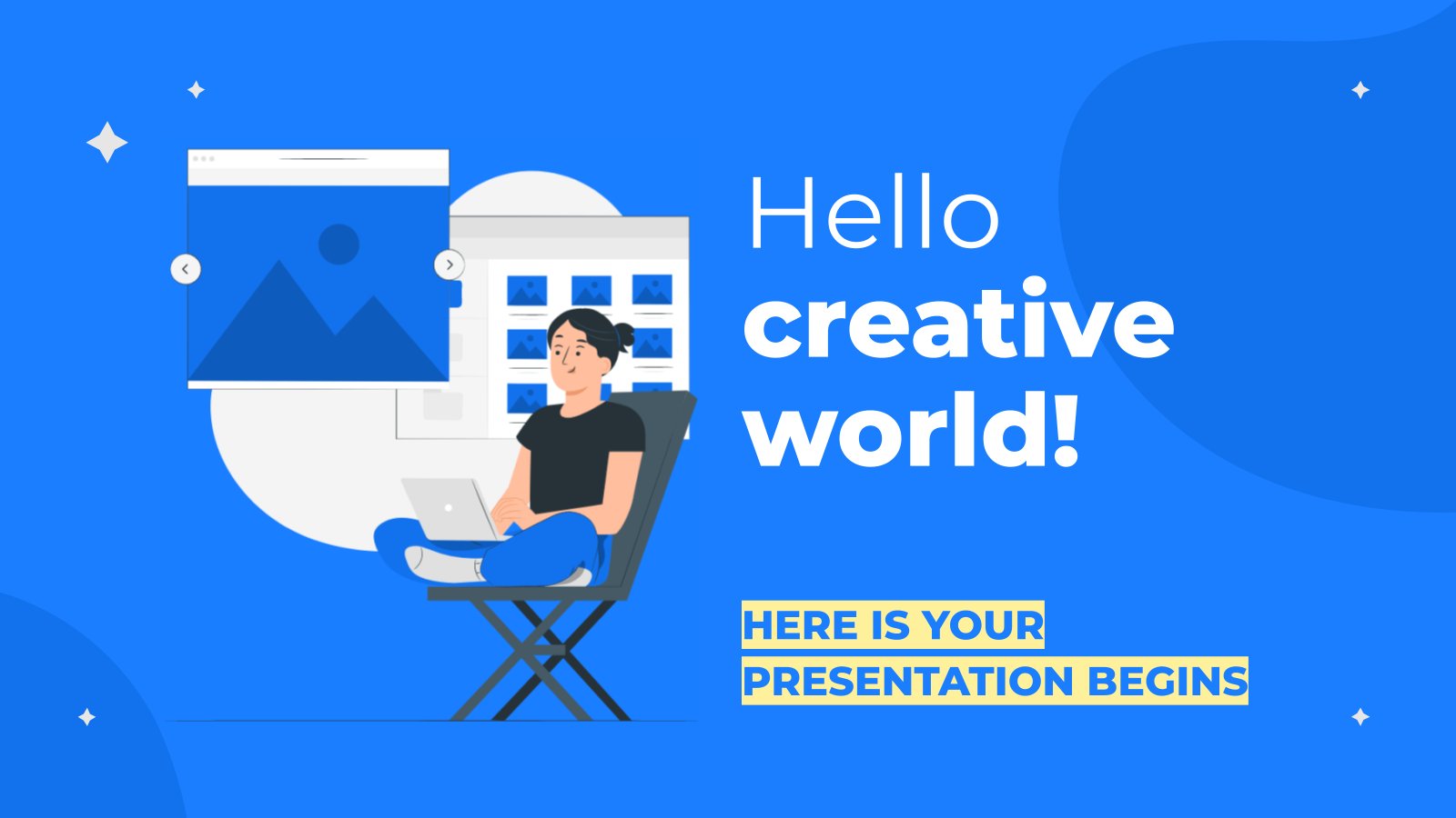 Hello Creative World presentation template 