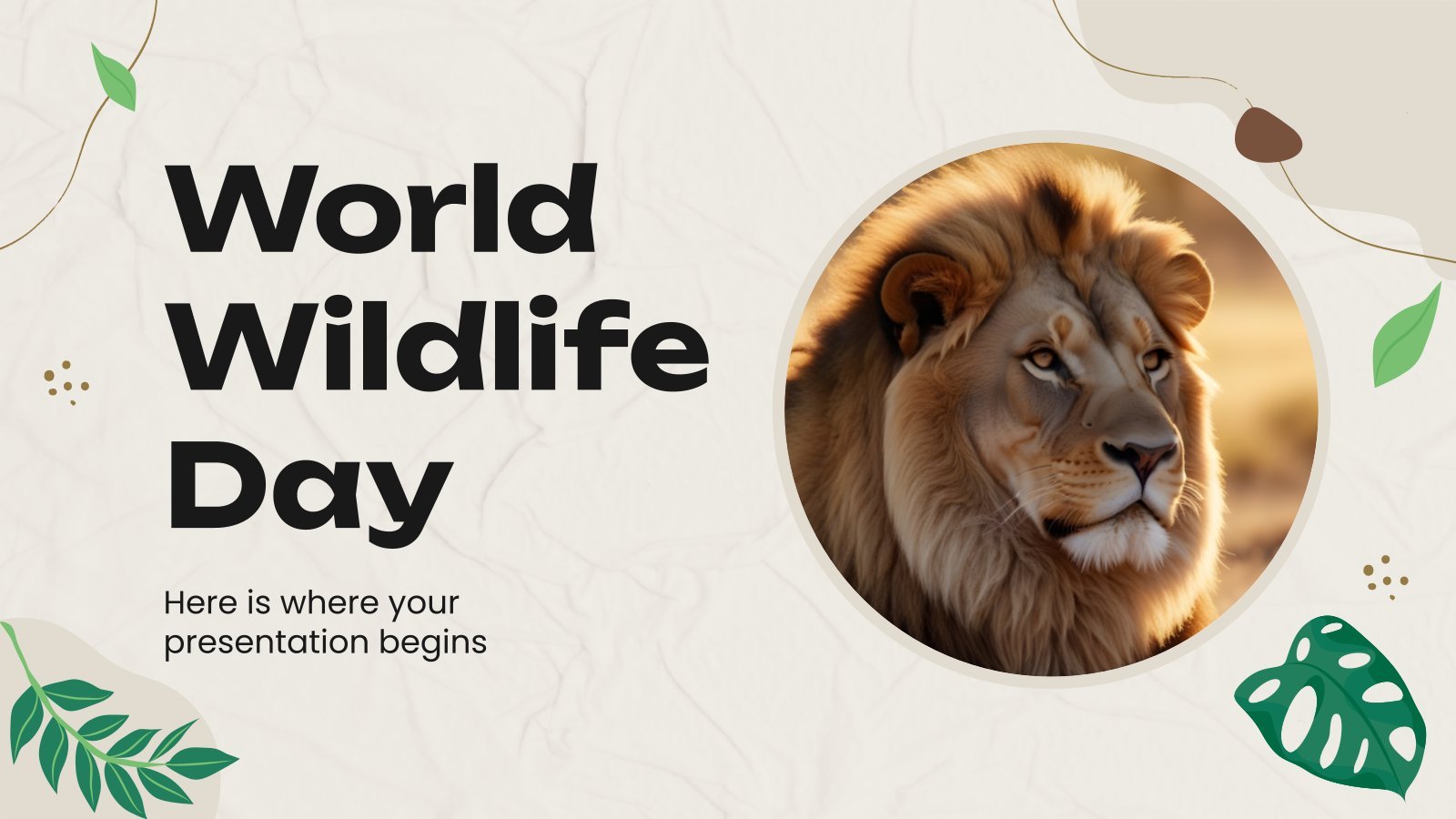 World Wildlife Day presentation template 