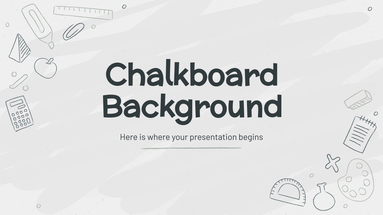 Chalkboard Background presentation template 