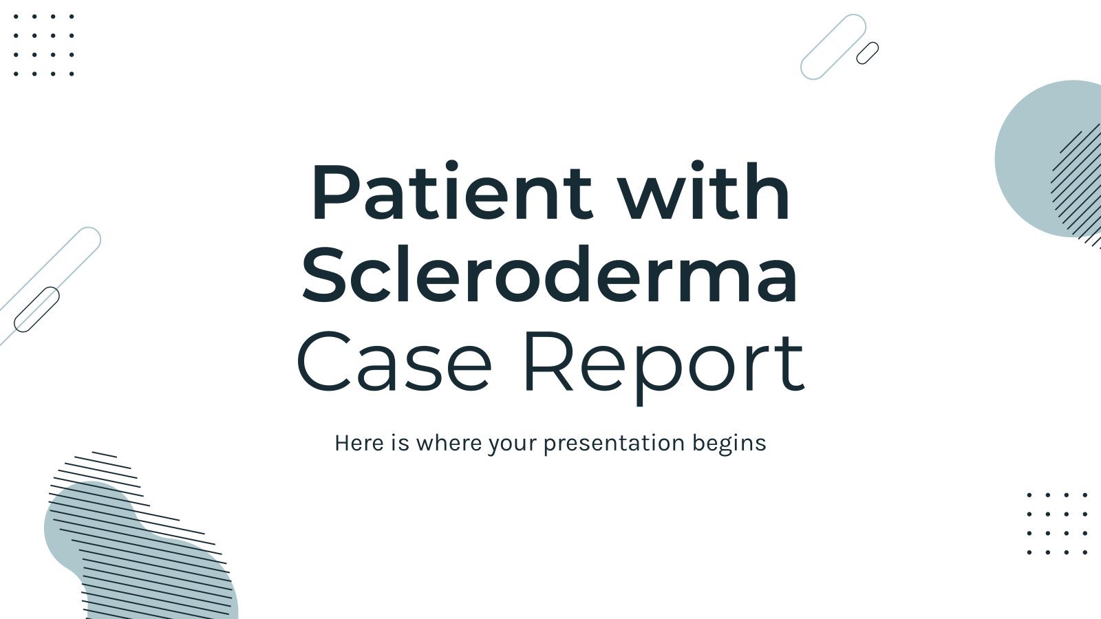 Patient with Scleroderma Case Report presentation template 