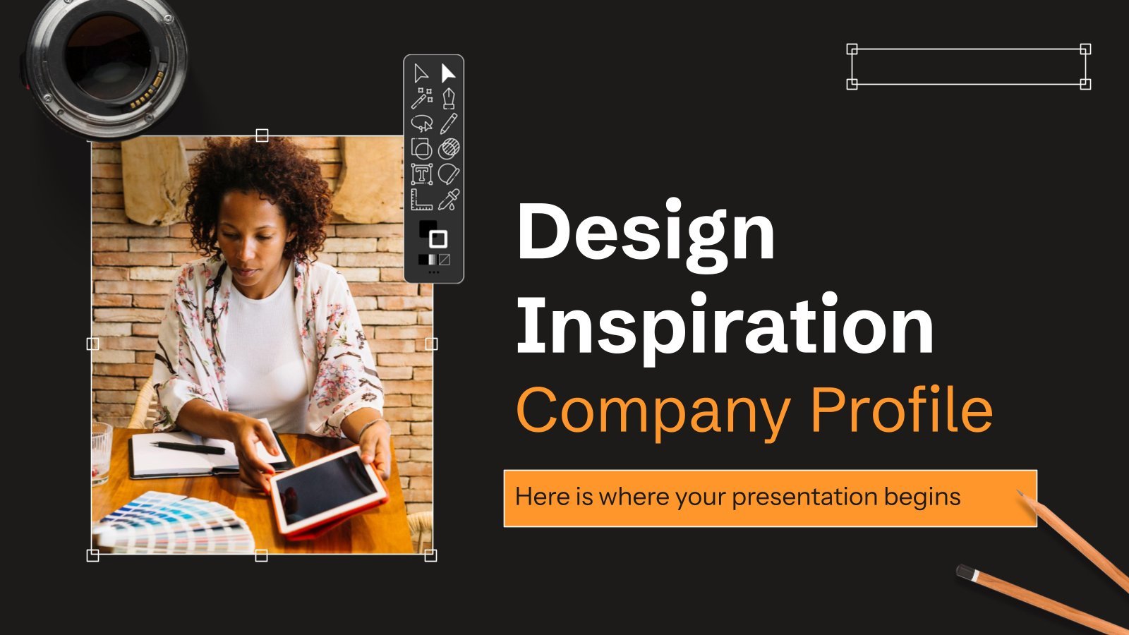 Modelo de apresentação Perfil da empresa de inspiração de design