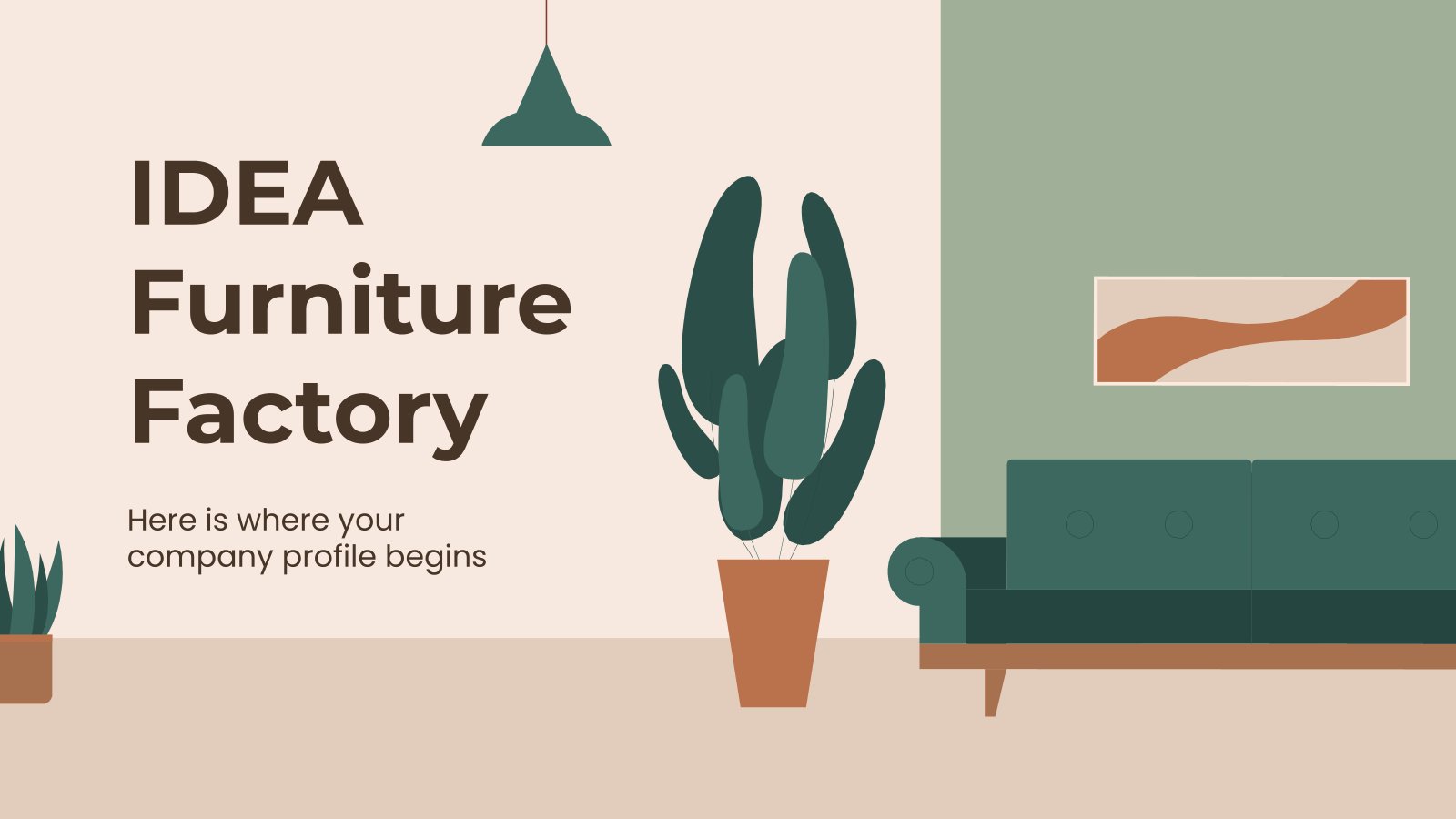 IDEA Furniture Factory Company Profile presentation template 