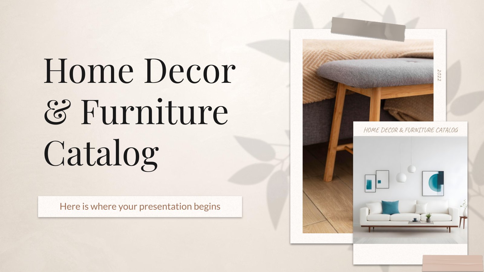 Home Decor & Furniture Catalog presentation template 