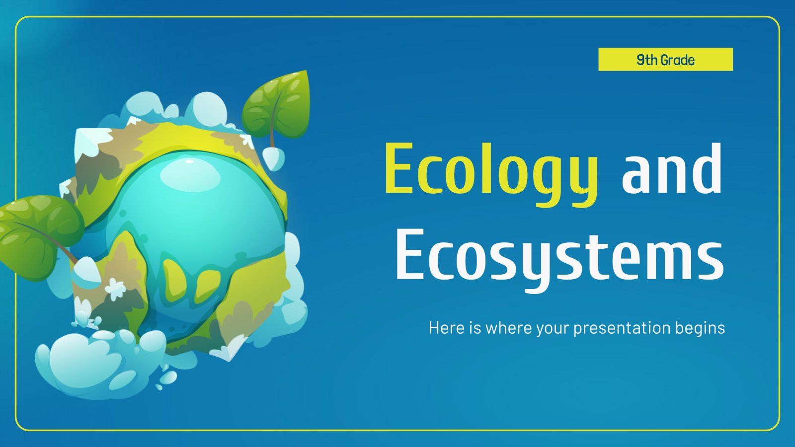 Écologie et écosystèmes - 3e Modèles de présentation