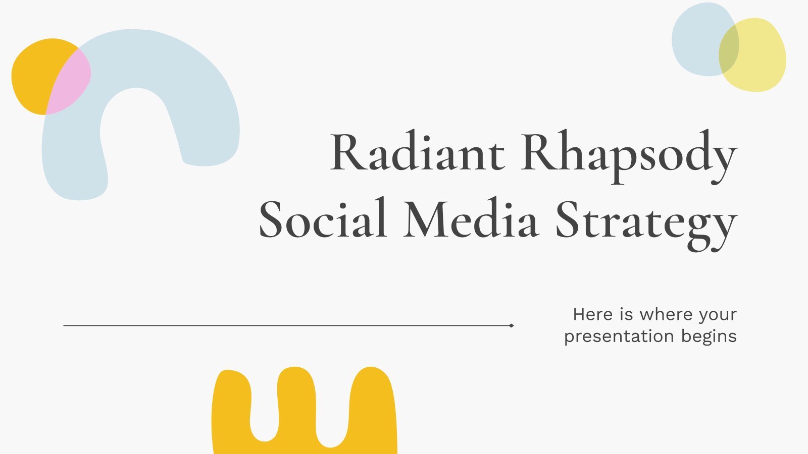 Radiant Rhapsody Social Media Strategie Präsentationsvorlage