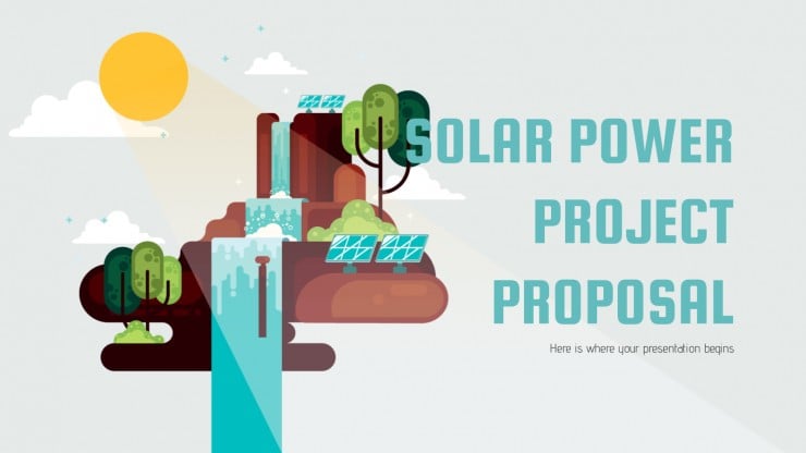 Solar Power Project Proposal presentation template 