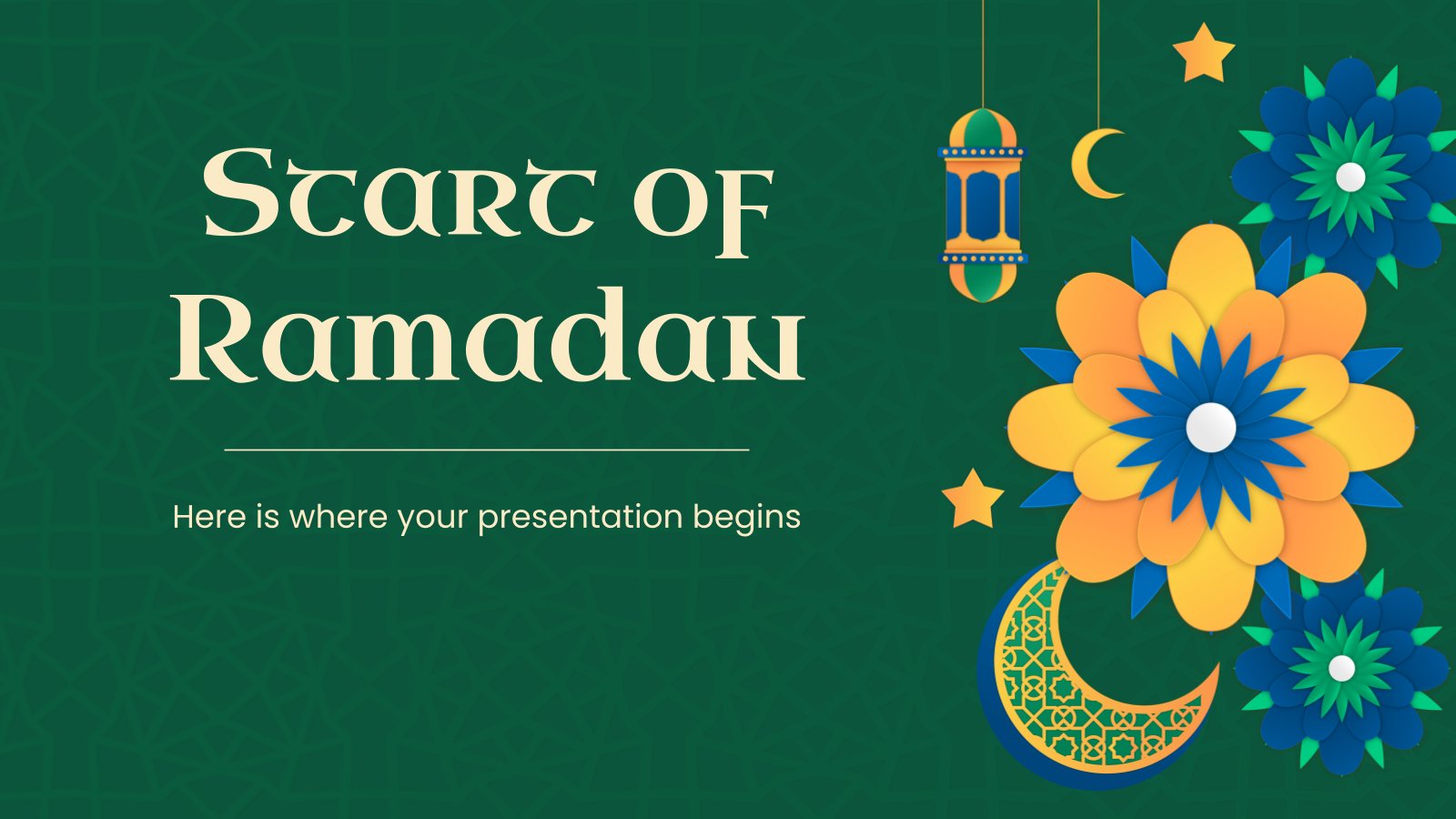 Start of Ramadan presentation template 