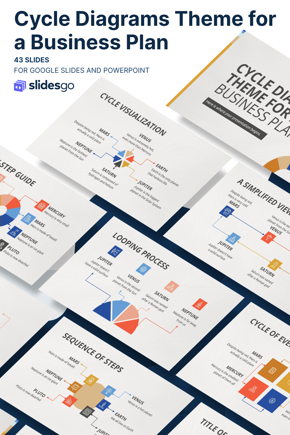 Cycle Diagrams Theme for a Business Plan Presentation