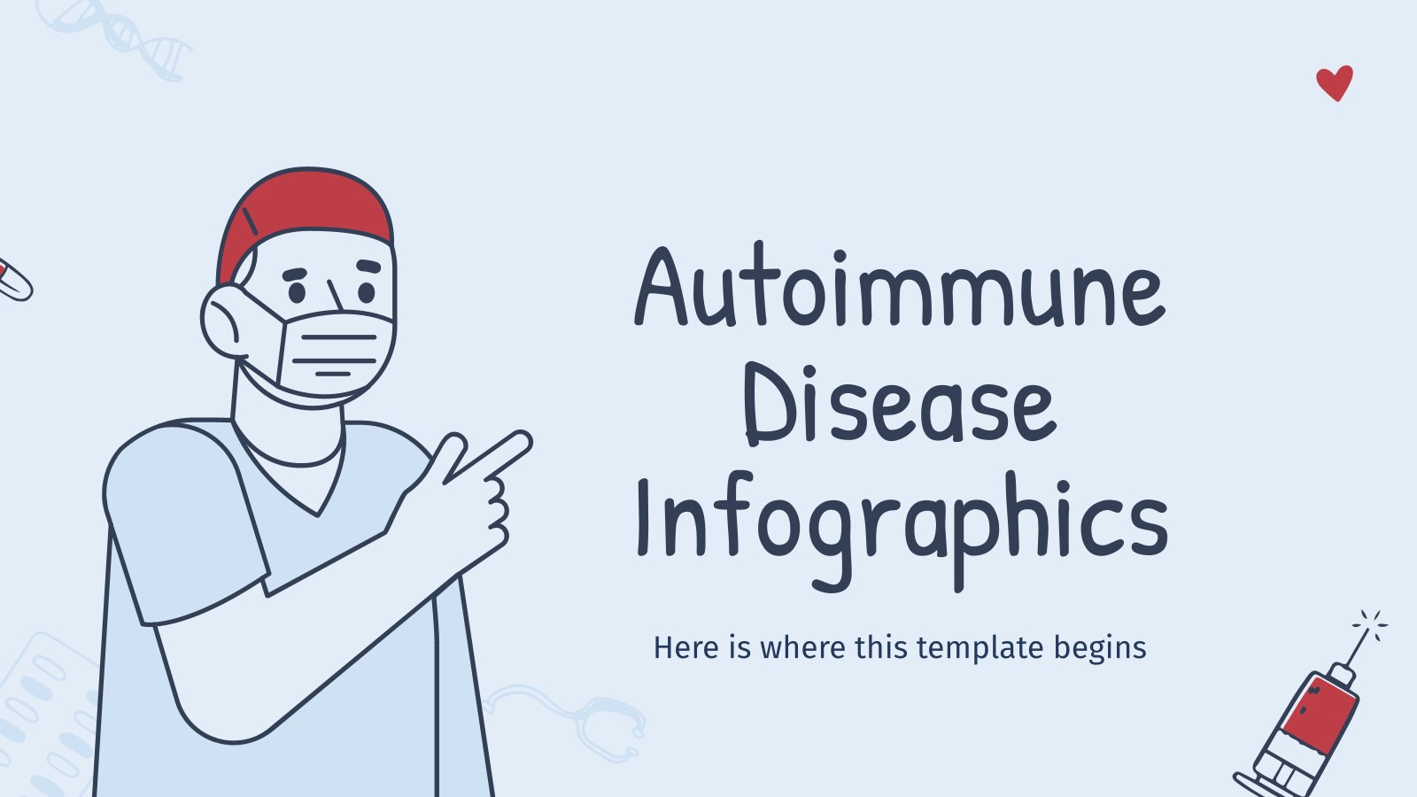 Modelo de apresentação Infográficos sobre doença autoimune