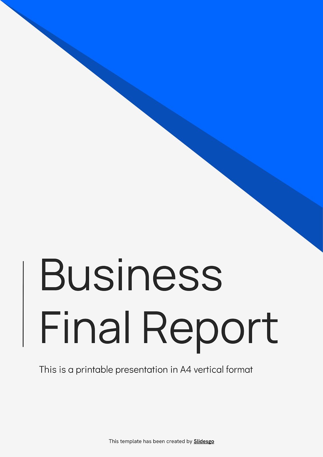 Business Final Report presentation template 