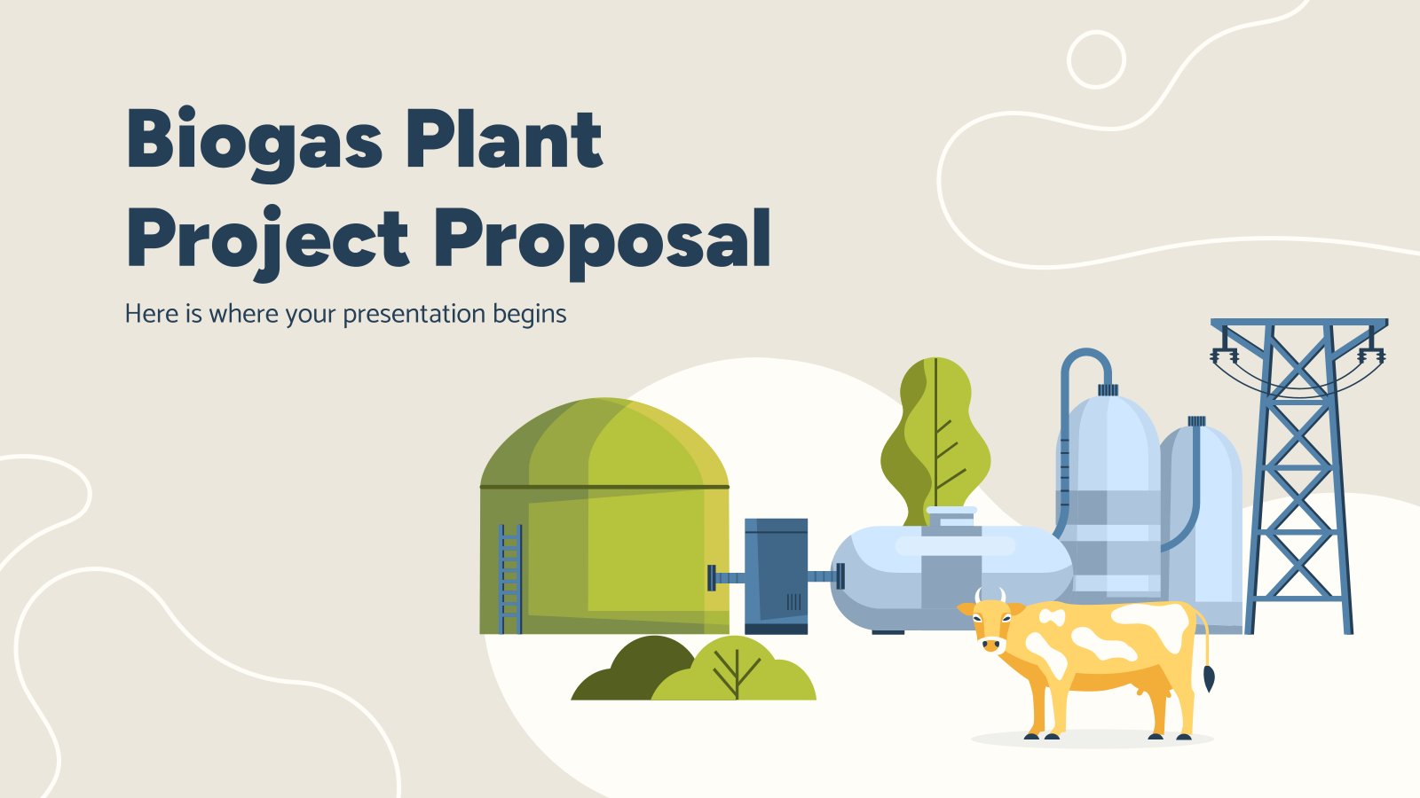 Biogas Plant Project Proposal presentation template 