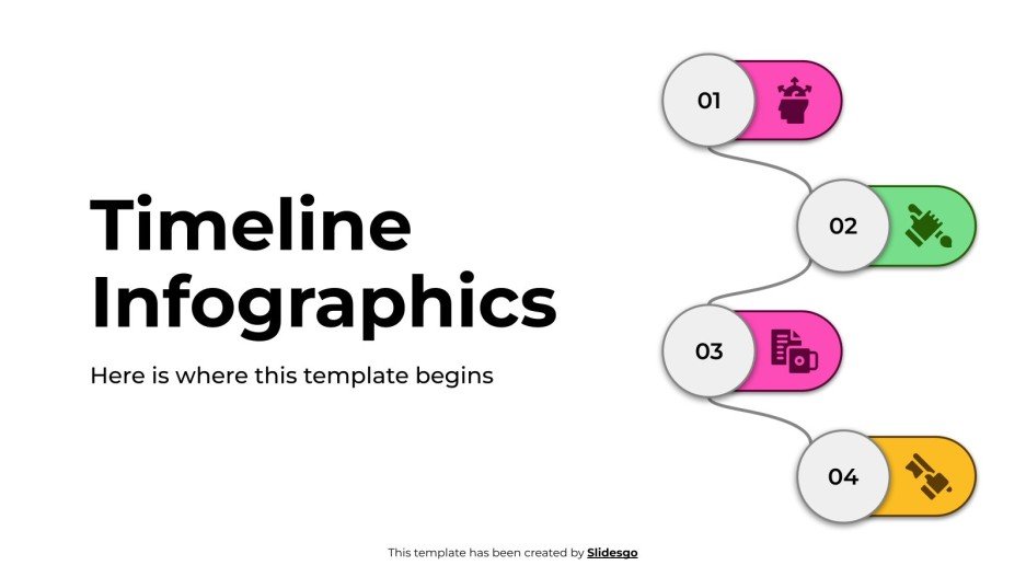 timeline template with circle buttons infographic... Timeline Infographics