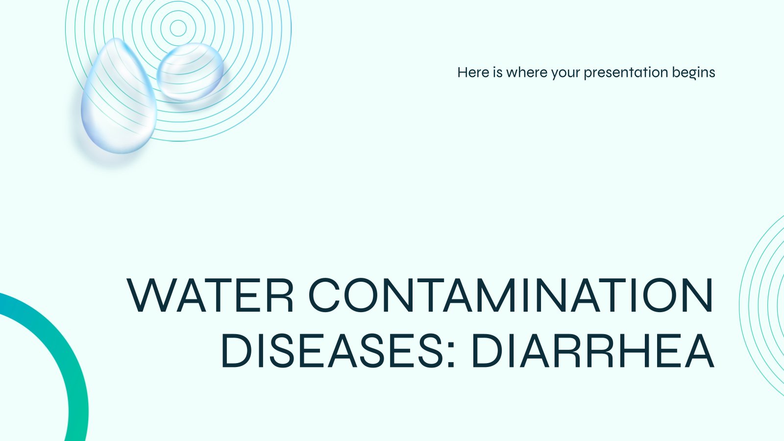 Water Contamination Diseases: Diarrhea presentation template 