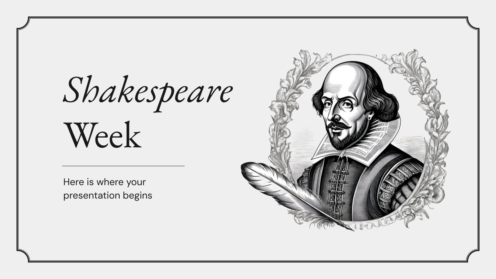 Plantilla de presentación Semana de Shakespeare