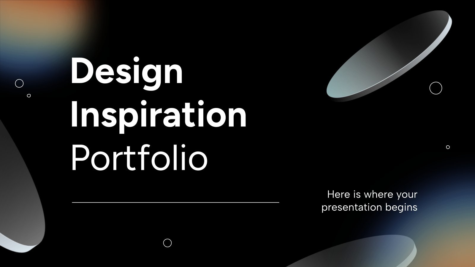 Portfolio d'inspiration de design Modèles de présentation