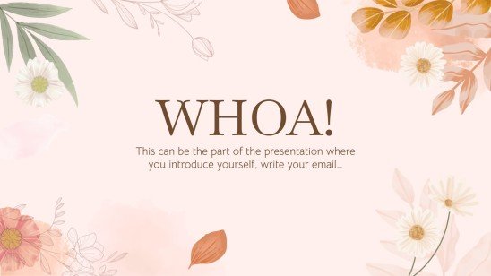 Elegant Watercolor and Floral Slides presentation template 