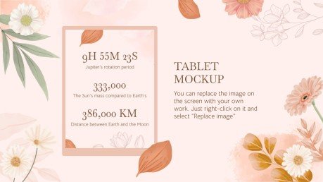 Elegant Watercolor and Floral Slides presentation template 