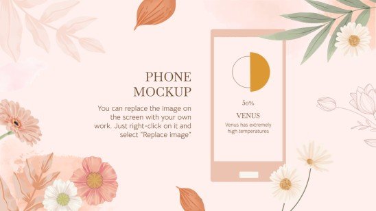 Elegant Watercolor and Floral Slides presentation template 