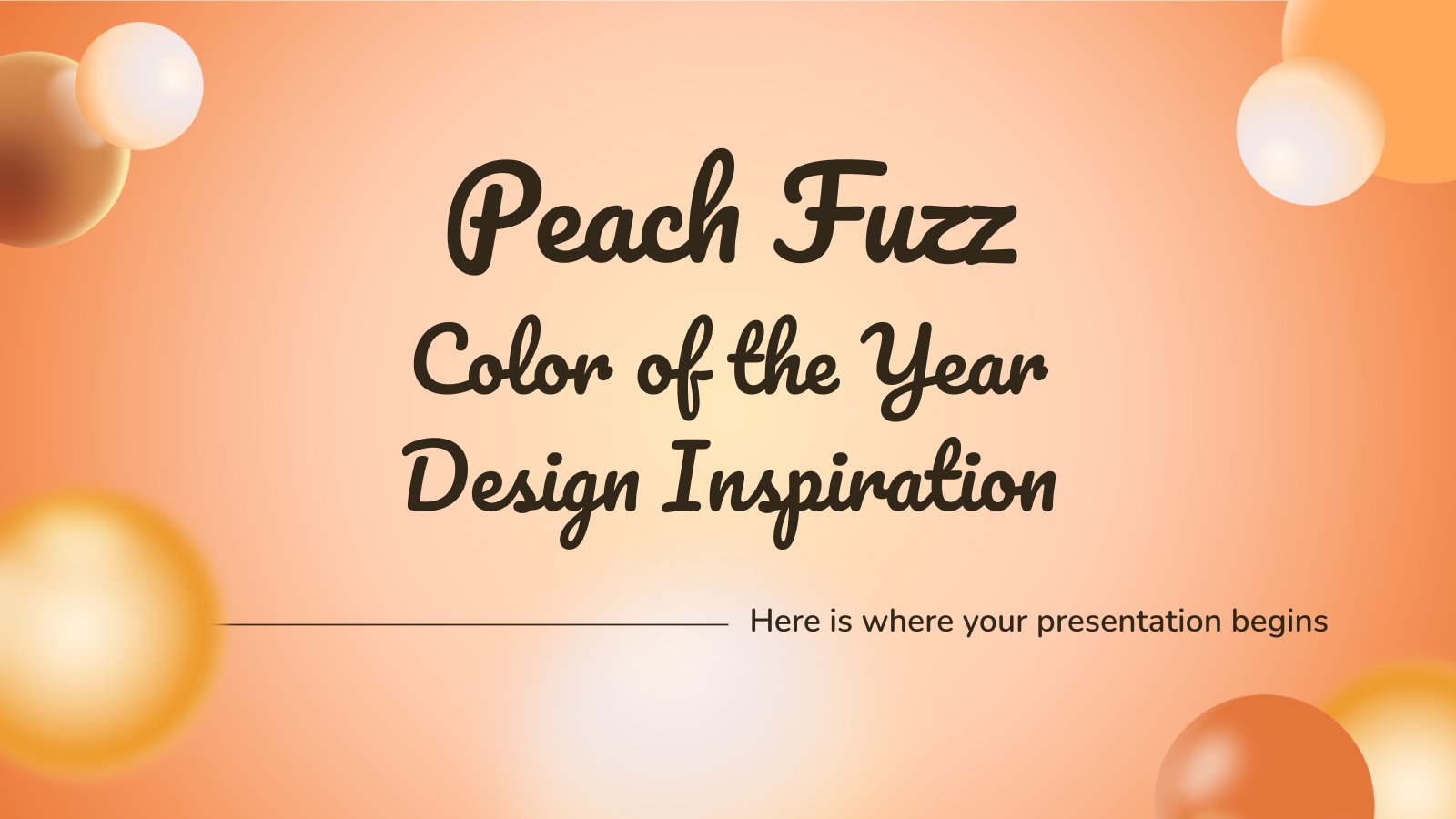 Peach Fuzz COTY 2024 Design-Inspiration Präsentationsvorlage