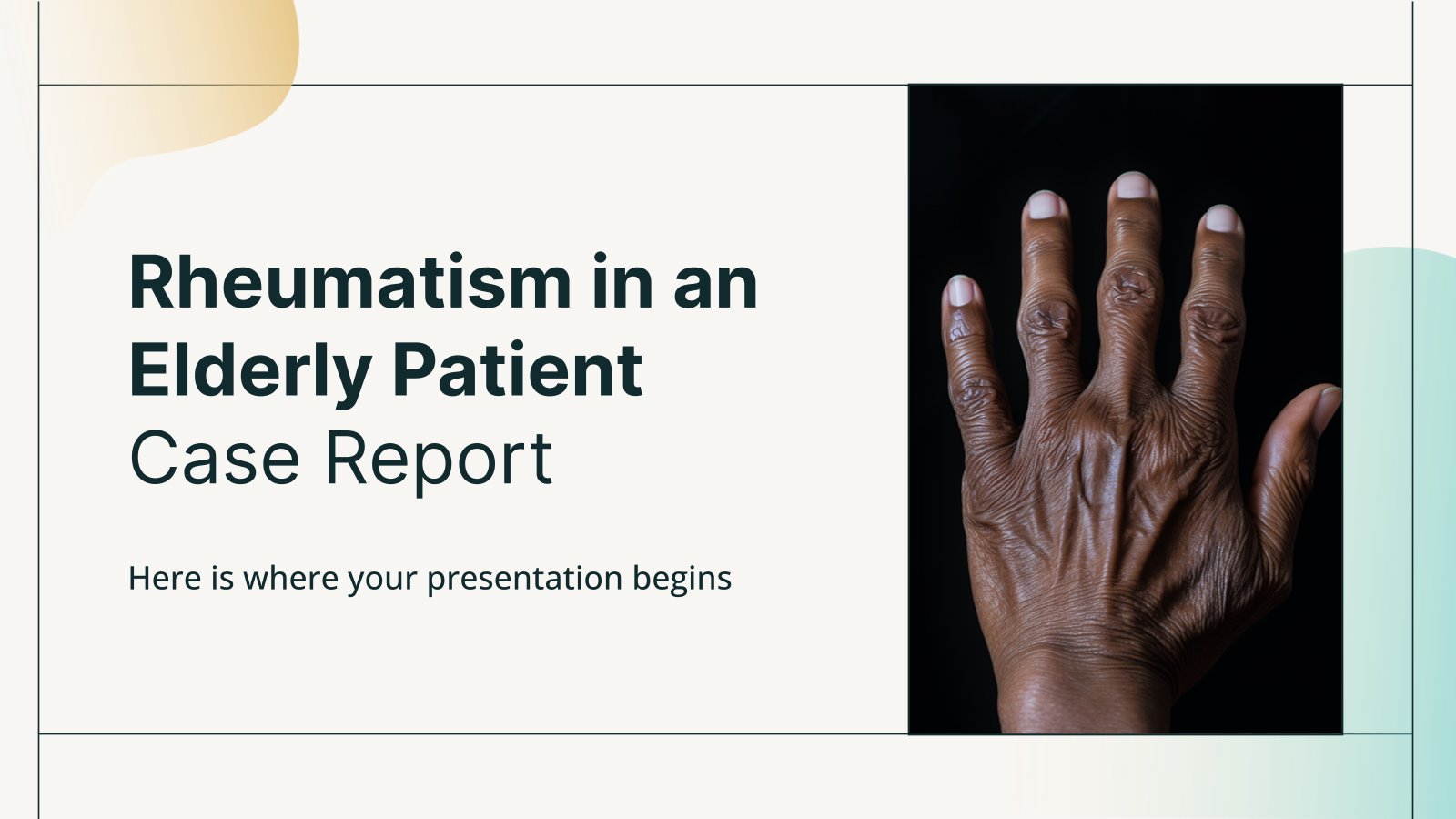 Rheumatism in an Elderly Patient Case Report presentation template 