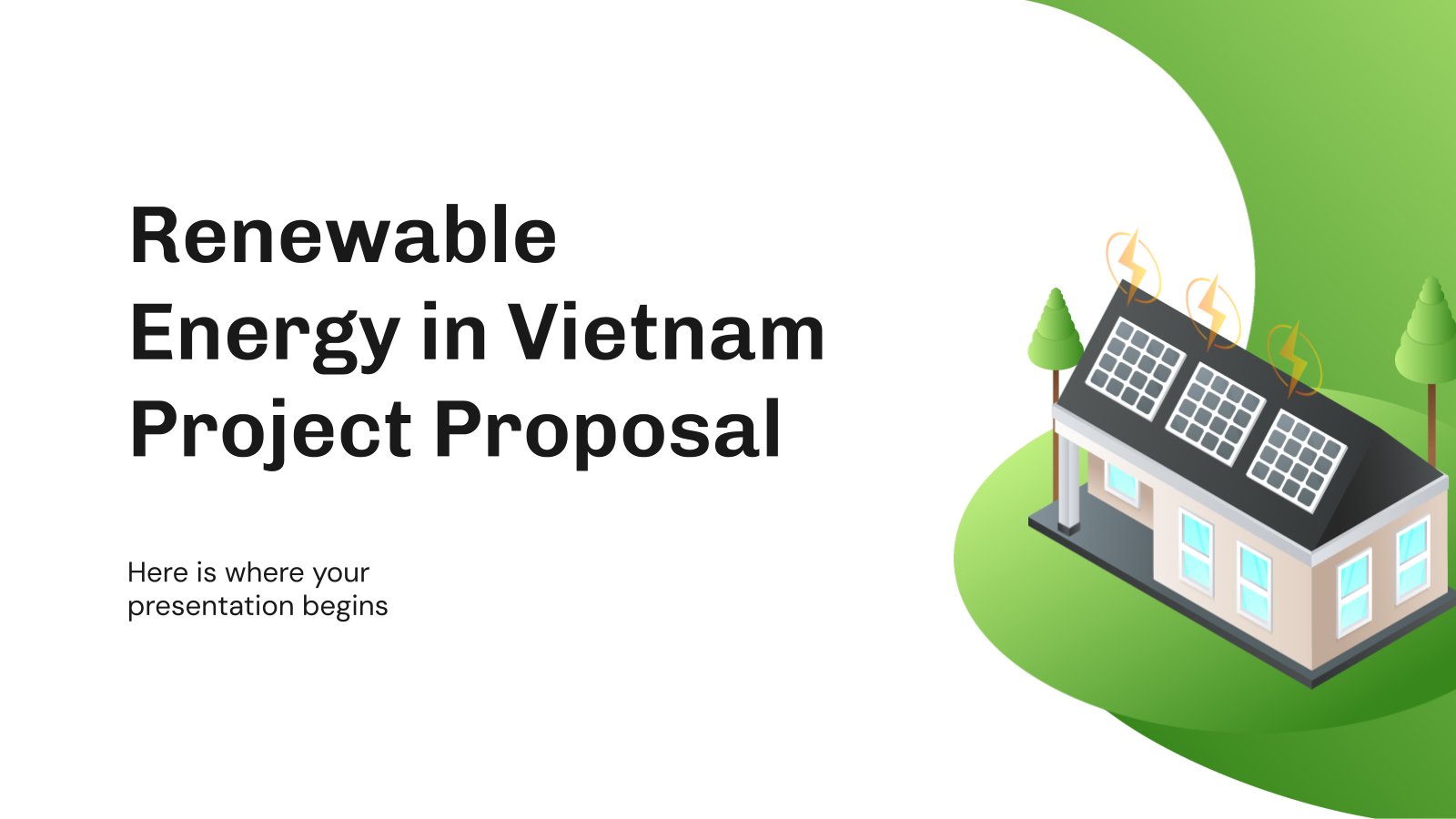 Renewable Energy in Vietnam Project Proposal presentation template 