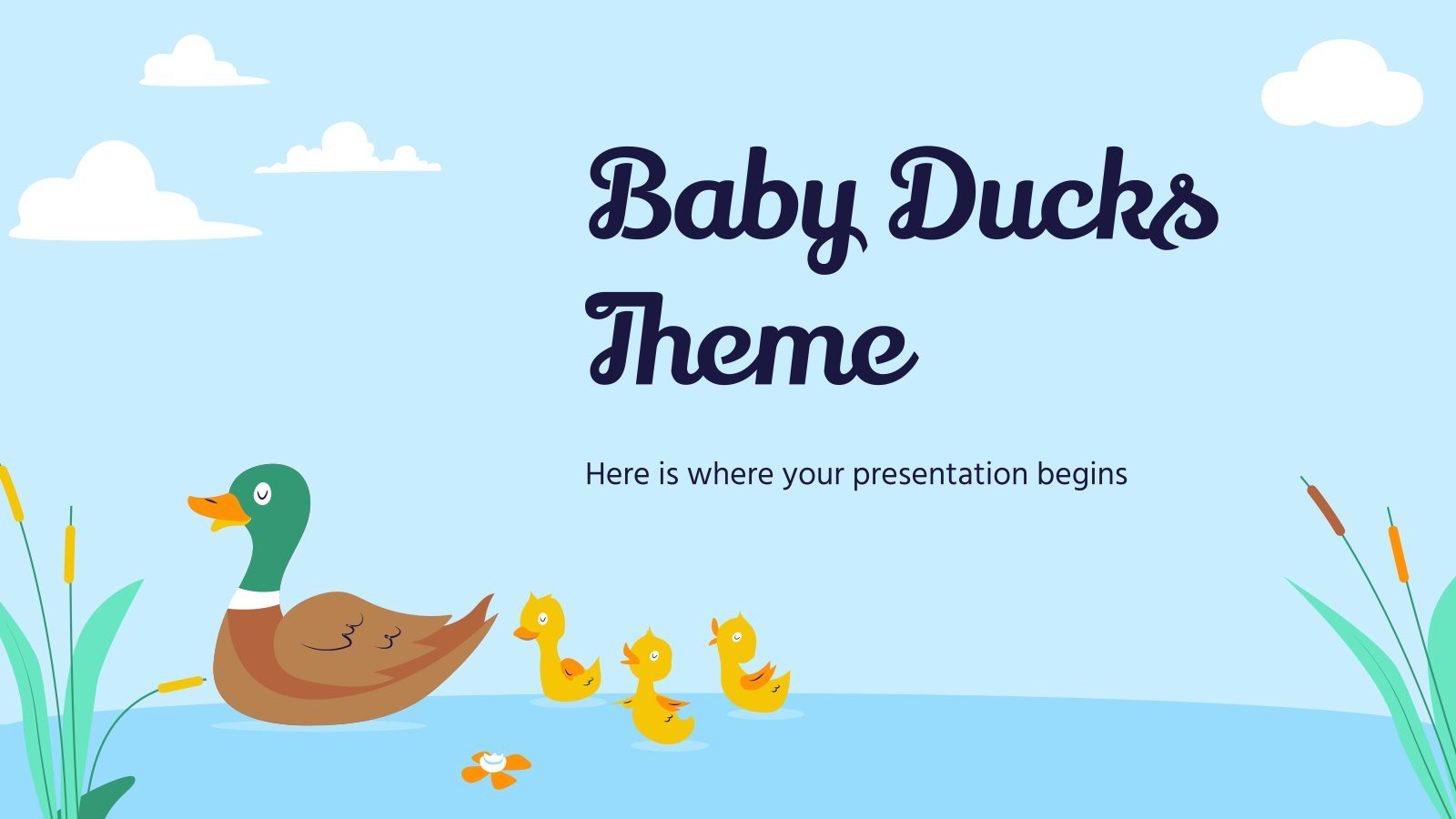 Baby Ducks Theme presentation template 