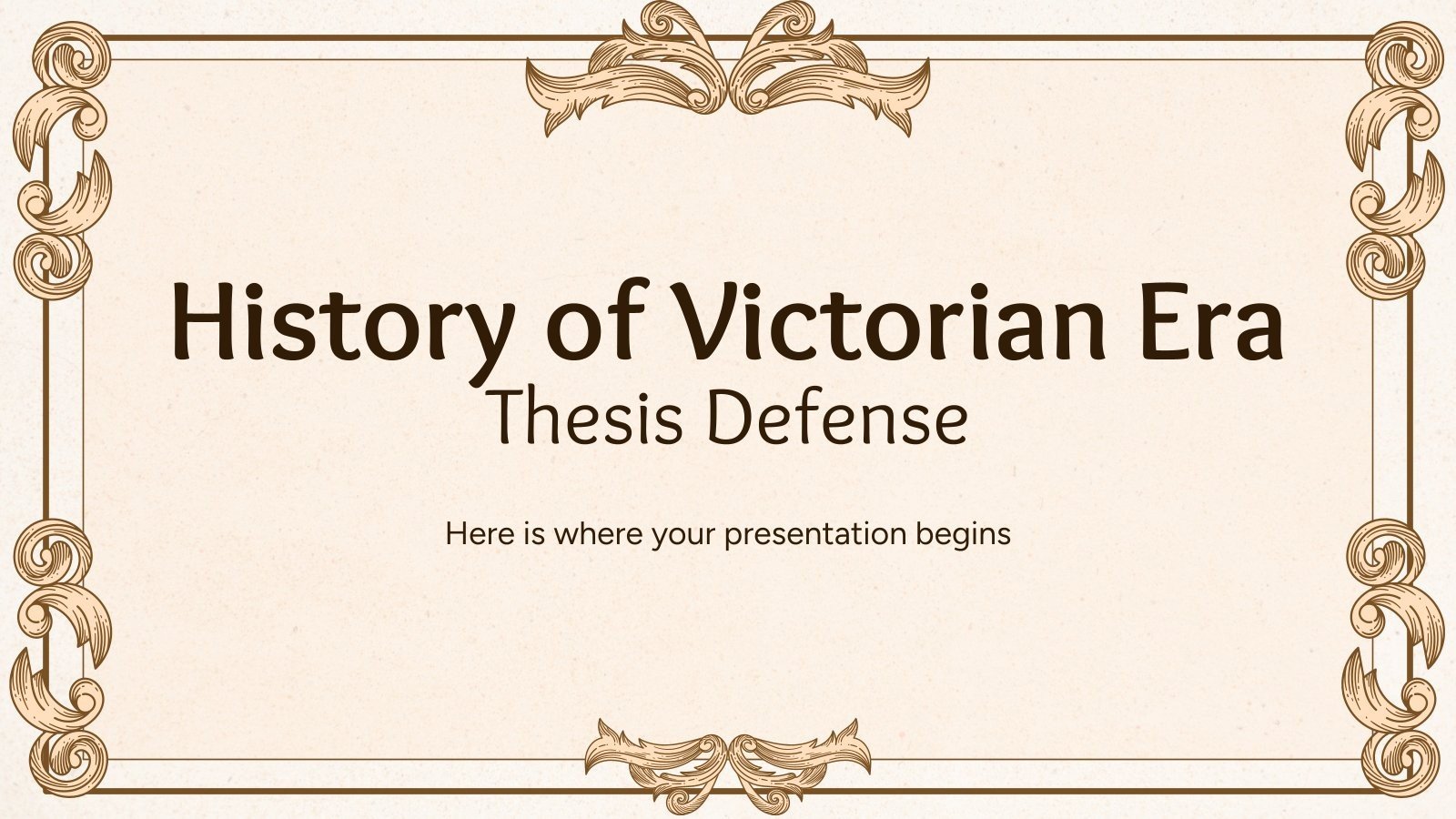 Soutenance de thèse sur l’histoire de l’ère victorienne Modèles de présentation