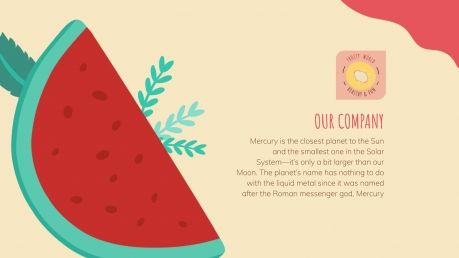 Campagne marketing avec des fruits : Modèles de présentation