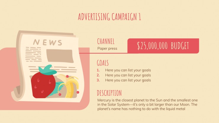 Campagne marketing avec des fruits : Modèles de présentation
