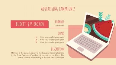 Campagne marketing avec des fruits : Modèles de présentation