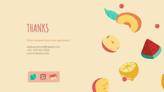 Campagne marketing avec des fruits : Modèles de présentation